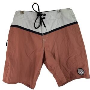 Volcom Men's Da Dubbs Liberator Swim Trunks Drawstring Board Shorts Size 28